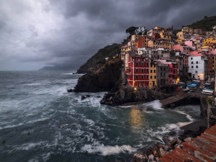 Cloudy evening in Riomaggiore